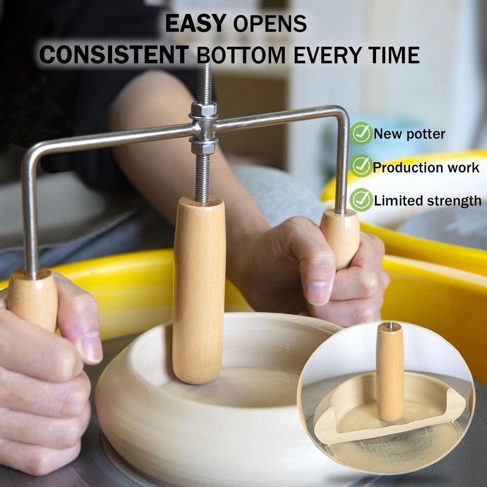 Pot Cup Mouth Opener Ceramic Pot Cup Opening Tool with Adjustable Bottom Thic...