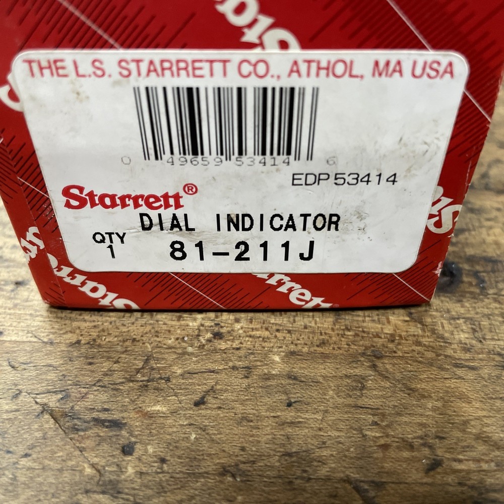 Starrett 81-211J Dial Indicator .0001 Range .025 Excellent Condition