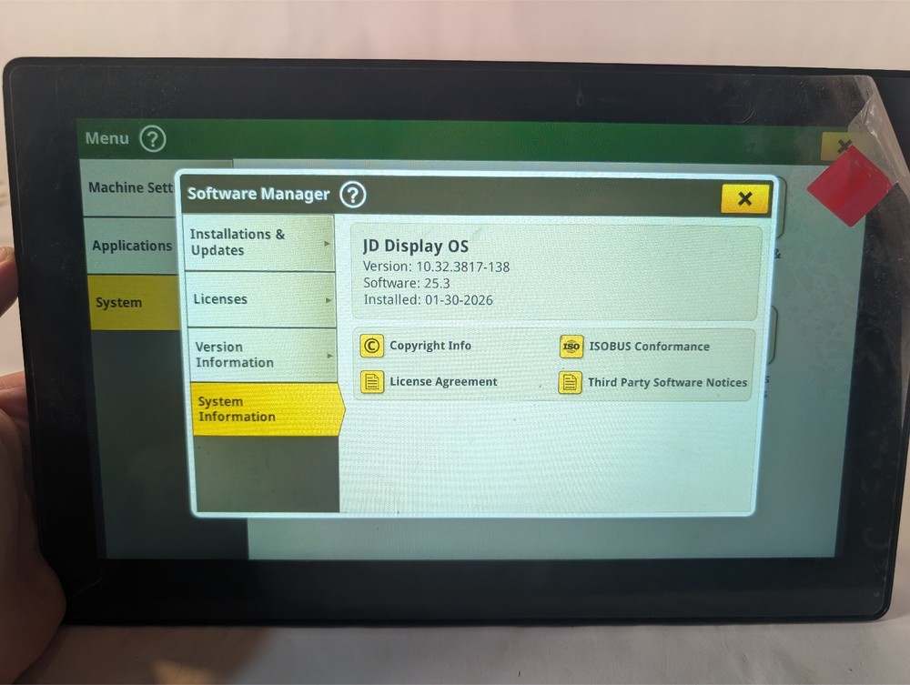 John Deere G5Plus Universal Display Terminal PFA12735