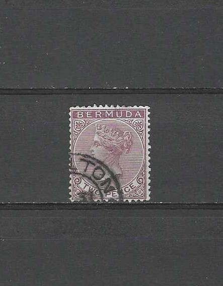 BERMUDA , 1883/1904 , VICTORIA , 2p STAMP , PERF , USED , CV$2.75