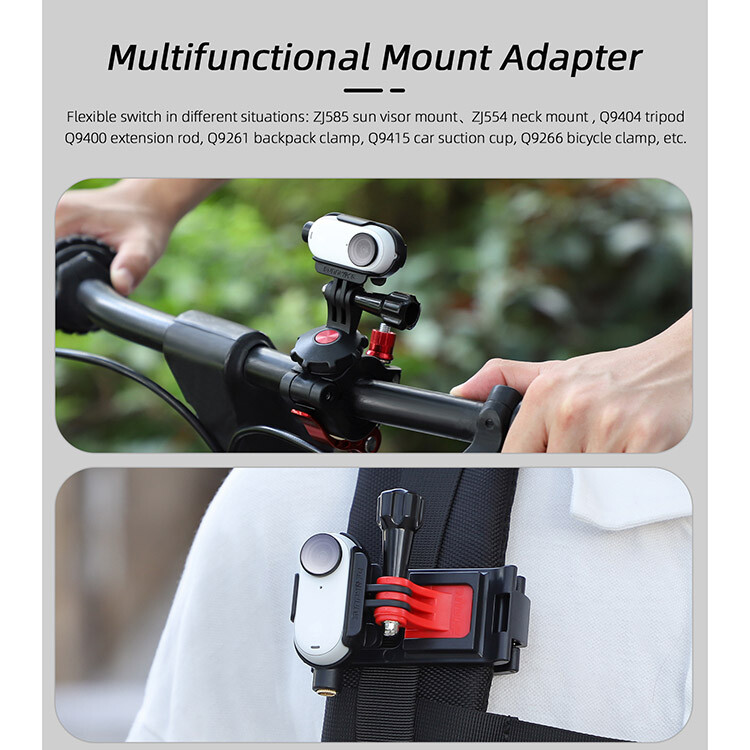 Mount Adapter Support Horizontal and Vertical Shooting Camera for Insta GO 3