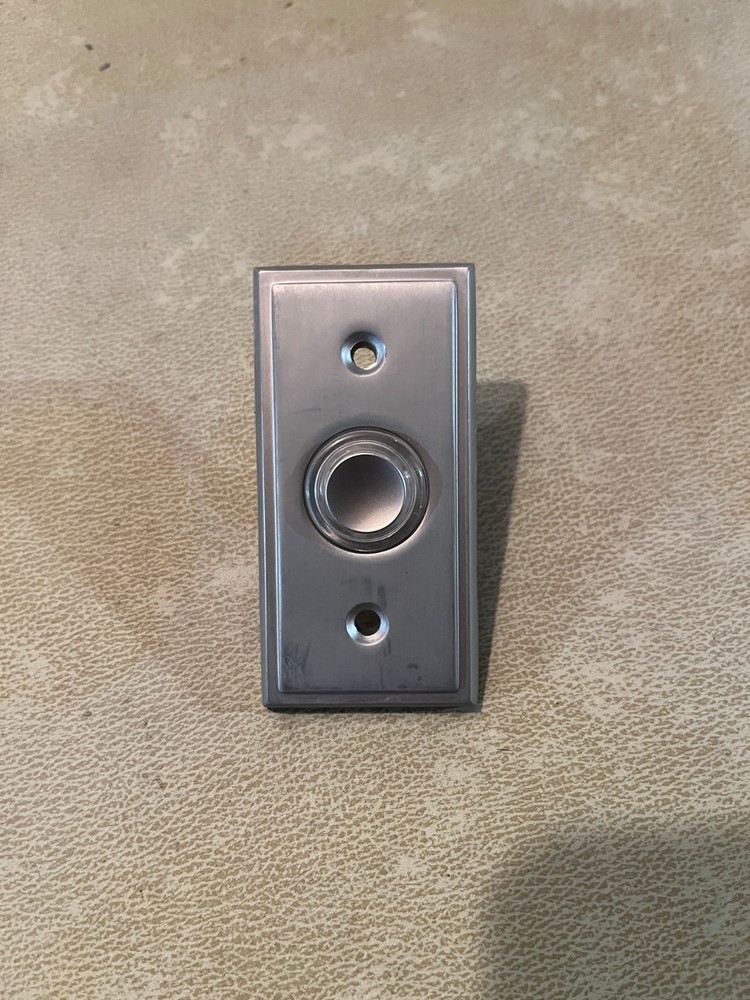 Nickel finish lighted doorbell button READ DESCRIPTION