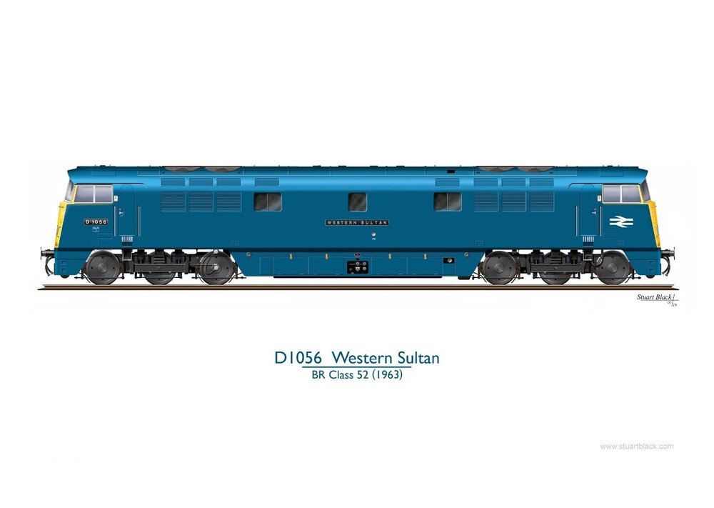 BR Class 52 D1056 Western Sultan - Print NEW