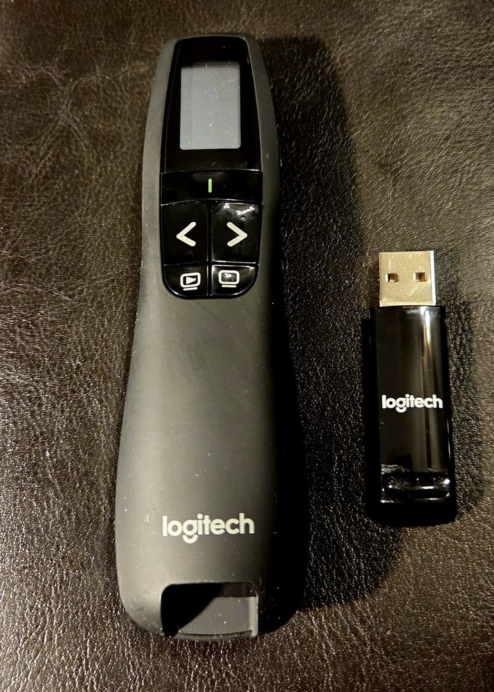 Logitech R800 Professional Presenter - Green Laser Pointer w/ USB Receiver NICE