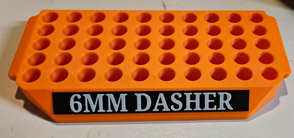 Reloading Tray for 6mm Dasher or similar size - Select Color