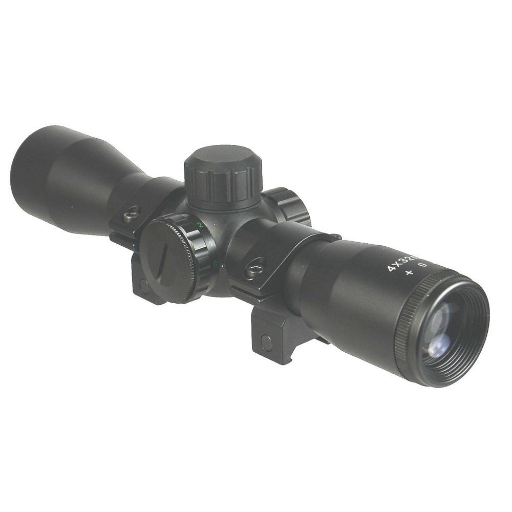 US 4X32 Compact Crossbow Archery Multi Range Reticle Scope Red and Green