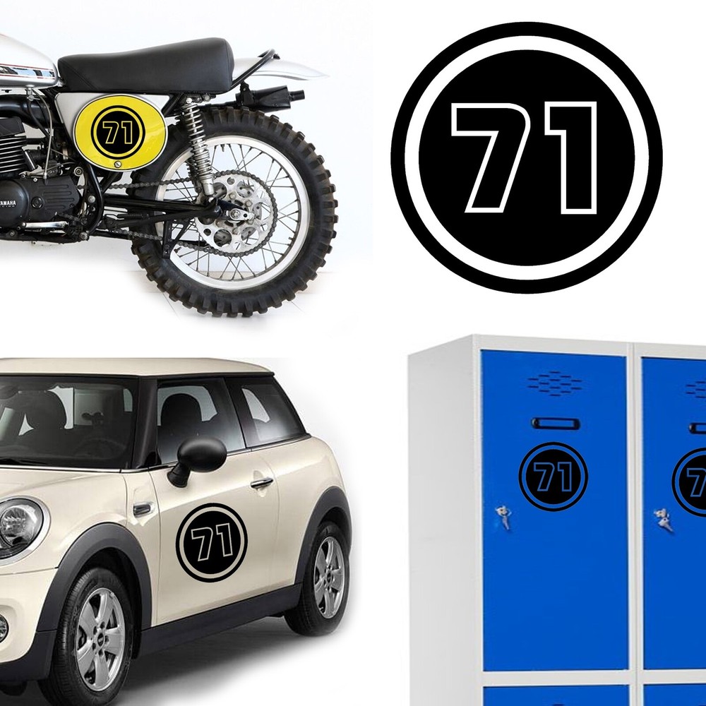 Number 71, Sticker Vinyl Version v02
