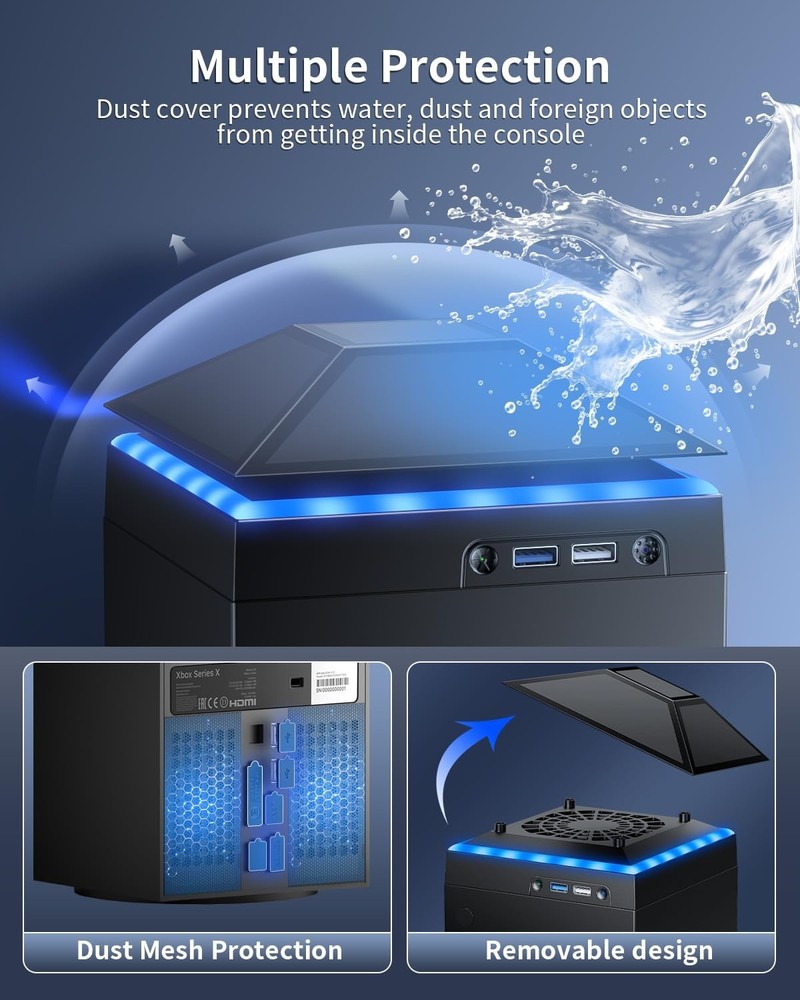 Ultimate Xbox Series X Console Cooling Fan with 3-Speed Settings & Light Effects