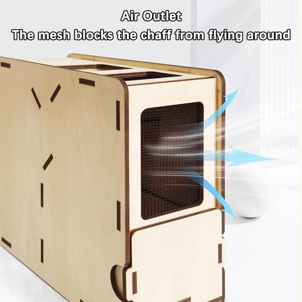 Birds Feed Wind Sheller Wooden Grain Splitter Machine Shell Separator Machine