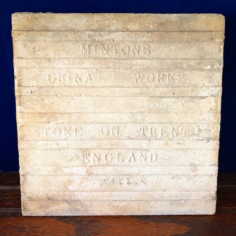 Antique Mintons Transfer Polychrome Tile - See Photos