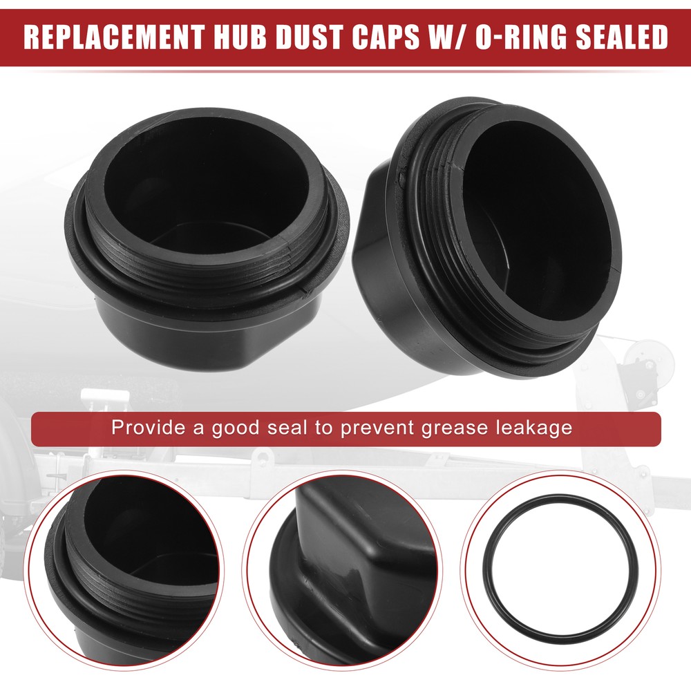 Universal Pack (4) Trailer Boat Bearing Hub Cap Replacement for Vortex