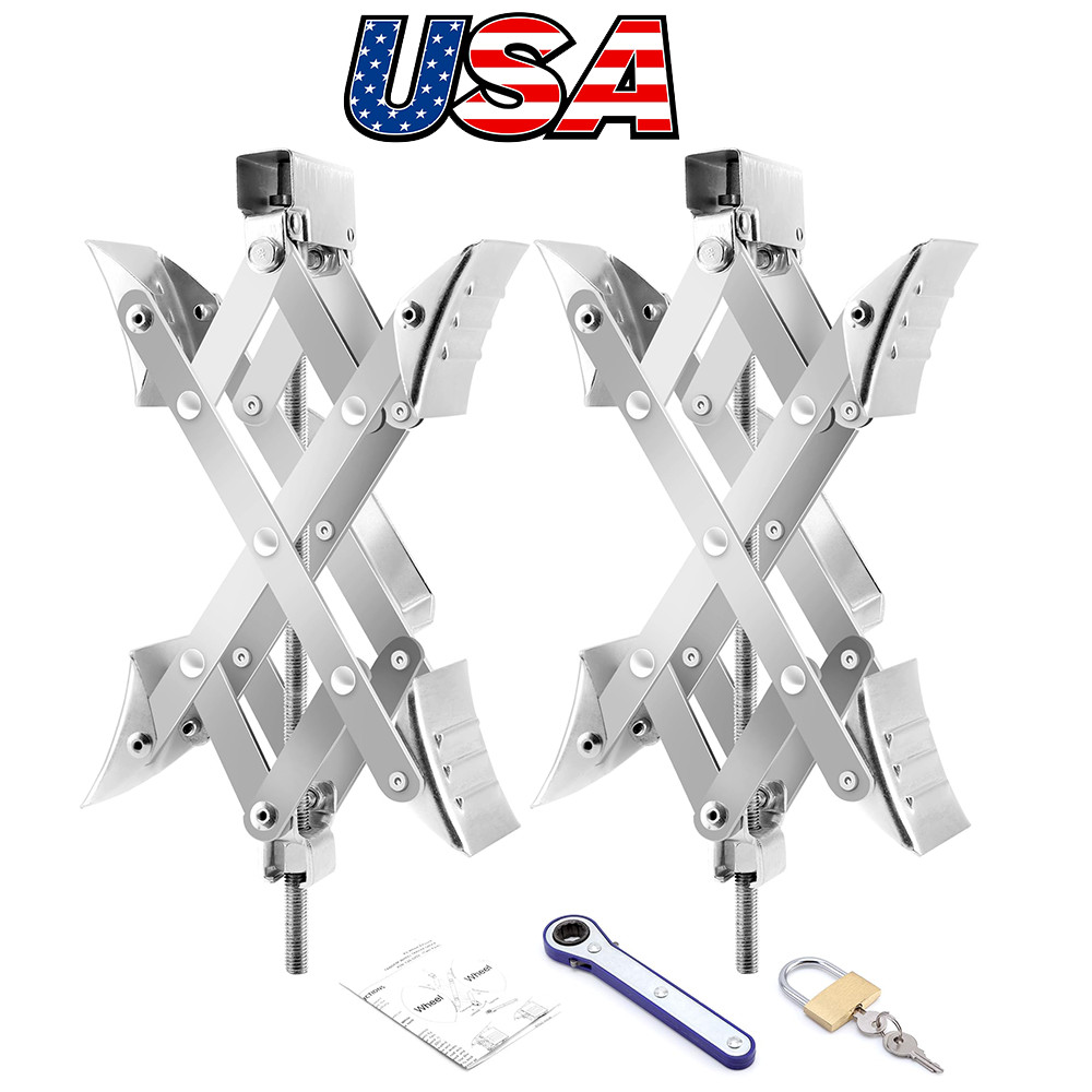Camper Wheel Chock Stabilizer 2x Rv Wheel Chock X Locking For Travel Trailer