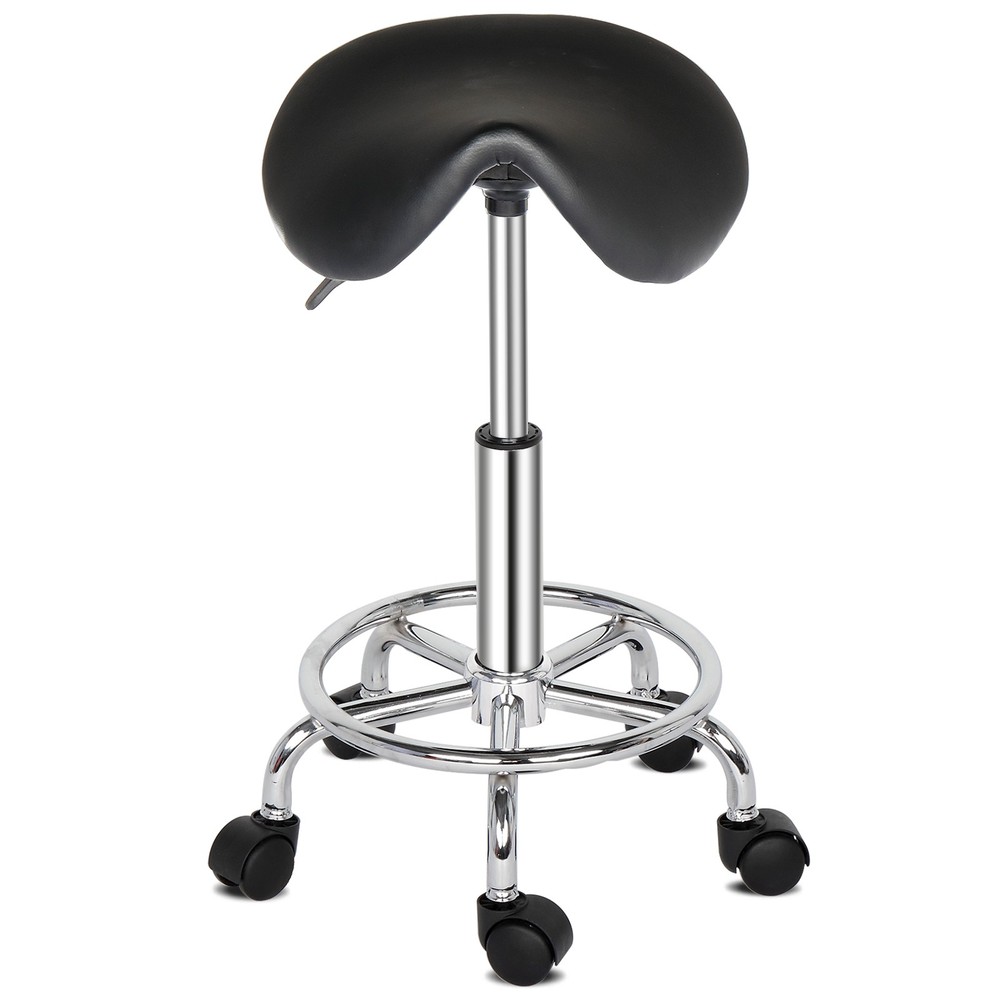 Saddle Stool Ha Ha Feet Rotation Bar Stool Black