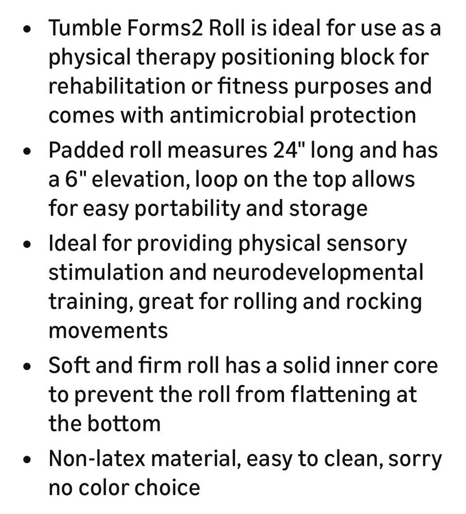 Tumble Forms 2 Roll Firm Therapy Roll 6” X 24”