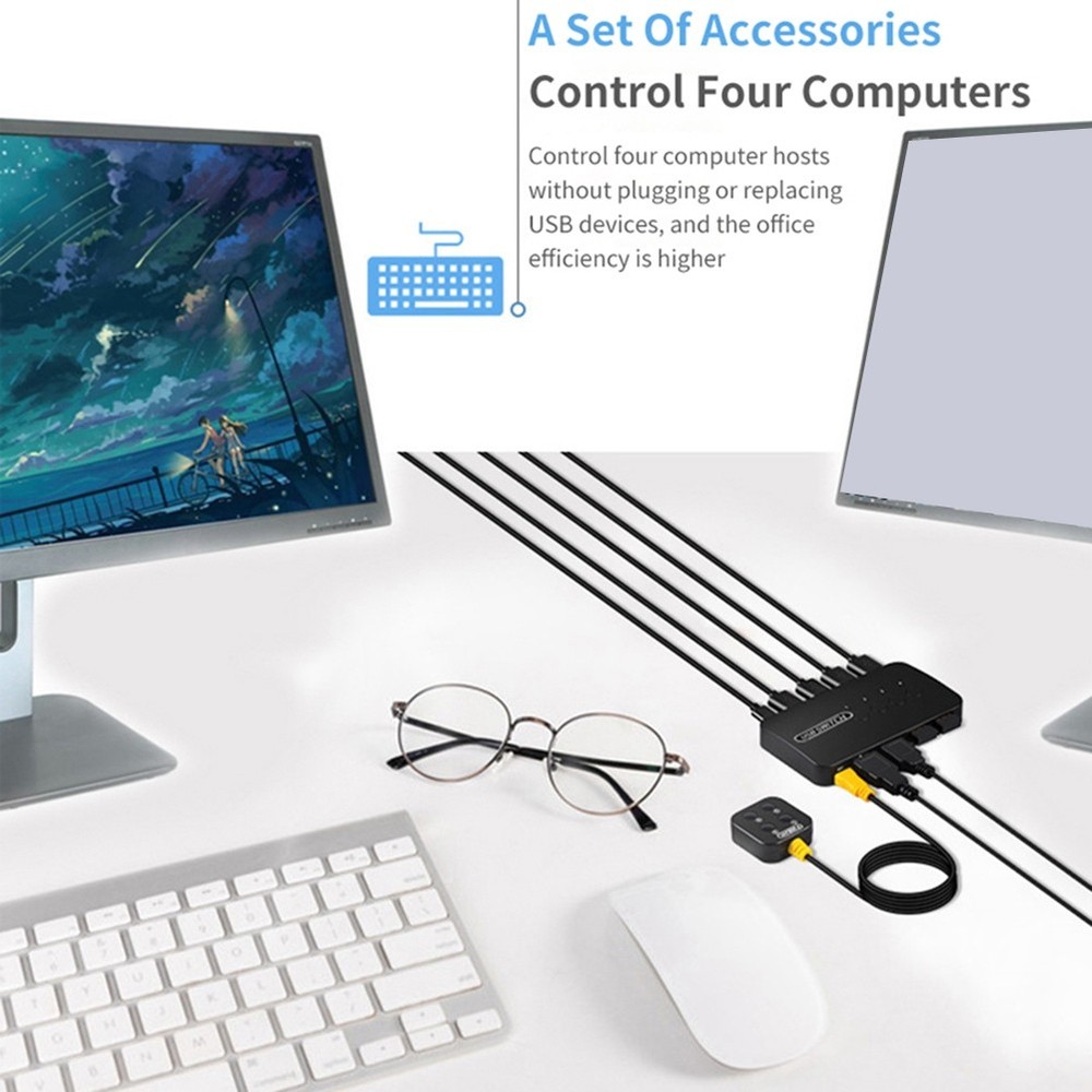 USB Shared Controller Adapter 4 Inputs 4 Outputs for Laptop Computer7566