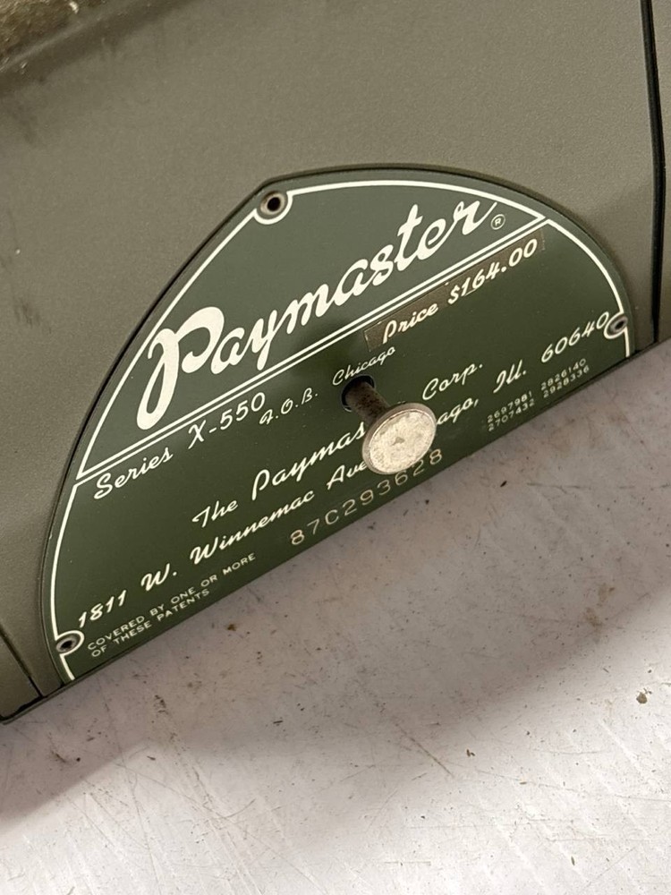 Paymaster Series X-550 check writer locked protection