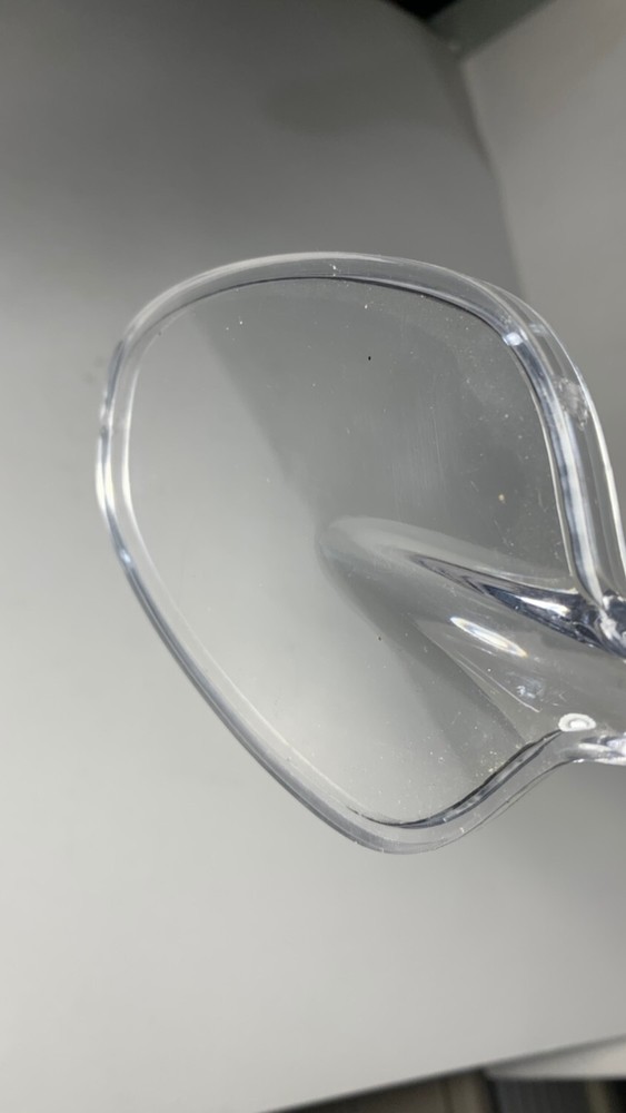 Clear Plastic Spatula for Mixing whatever has edge around edge