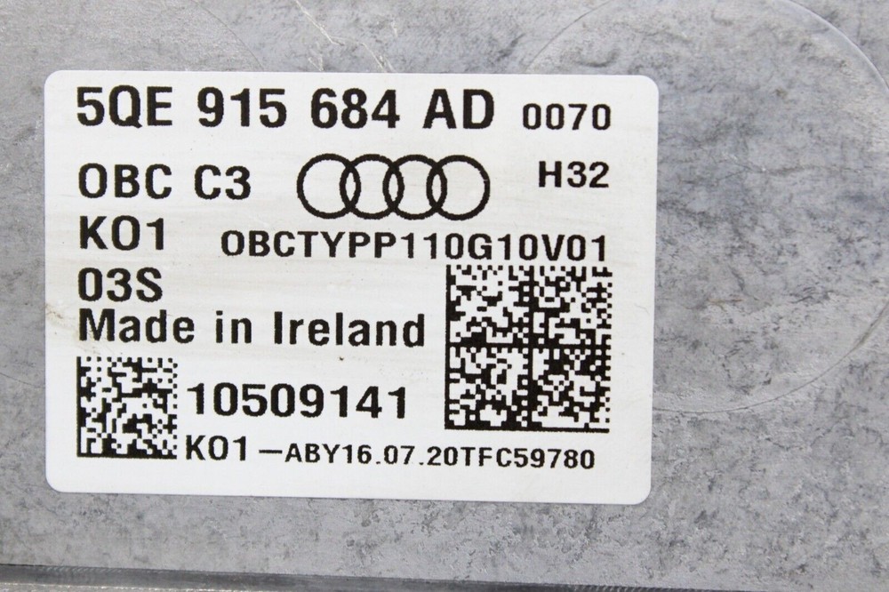 AUDI E-TRON HIGH VOLTAGE BATTERY CHARGER MODULE UNIT OEM 2019 - 2023