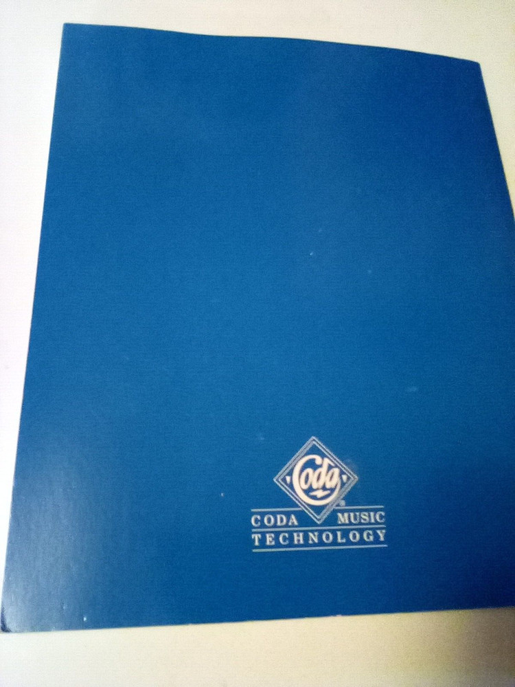 Finale Installation & Tutorials 1997 Windows Coda Music Technology First Print