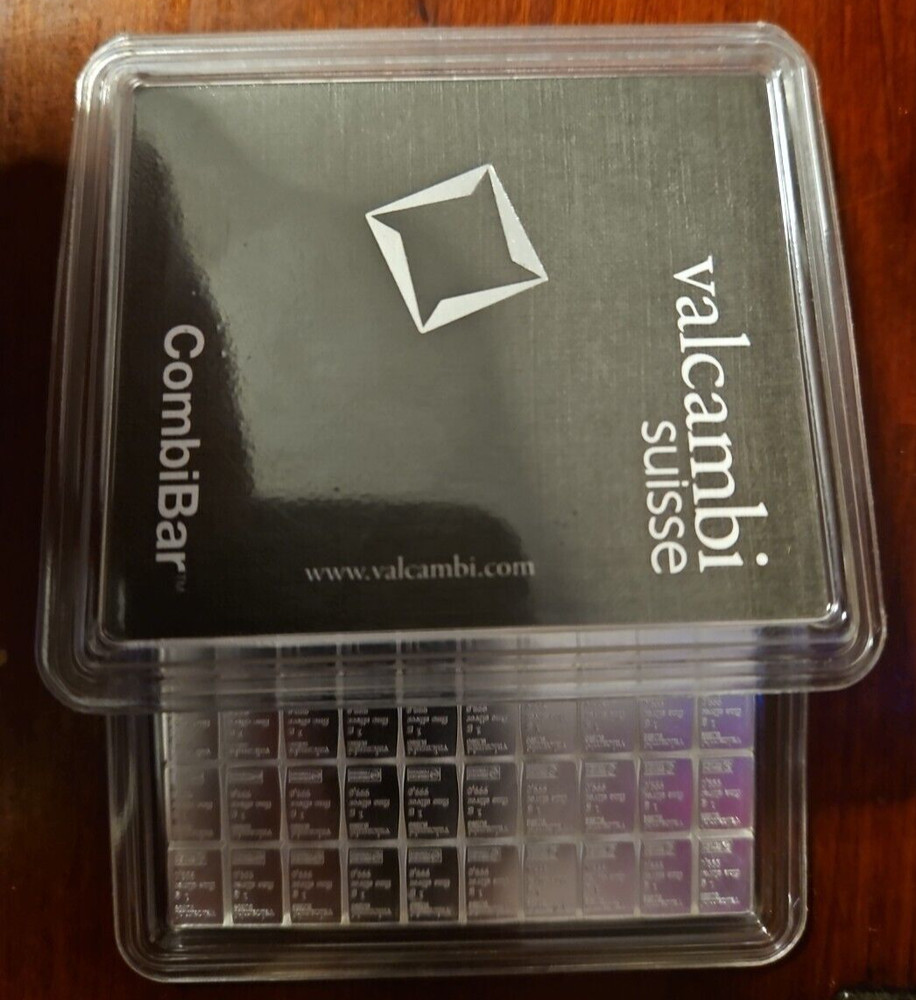 1 gram Silver Bar - Valcambi - Pure 99.9% Silver