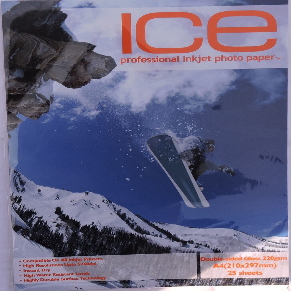 ICE 220gsm A4 Double Sided Gloss (Glossy) (25, 50 Sheets)