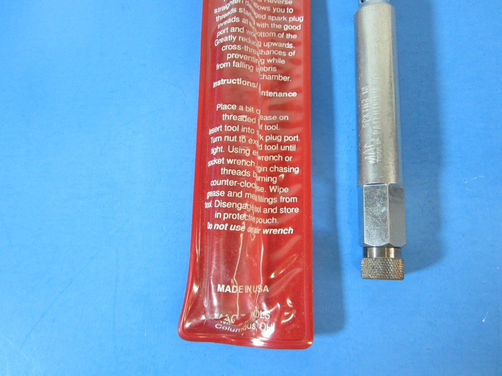 MAC TOOLS SPKTHR12 Spark plug hole 12mm reverse rethreader ( SEE DISCRIPTION )