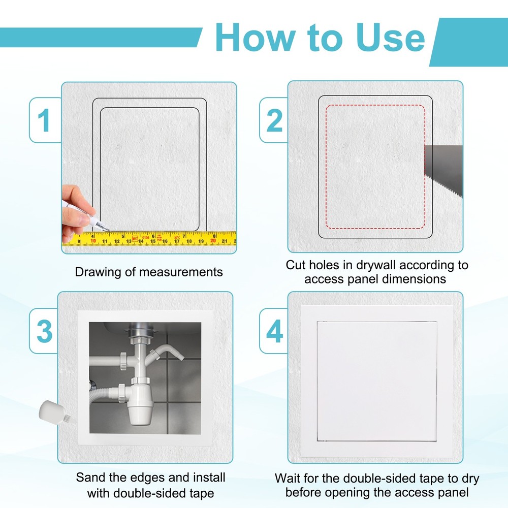 17"x17" Drywall Access Panel Wall Hole Cover Access Doors with Click Lock, White
