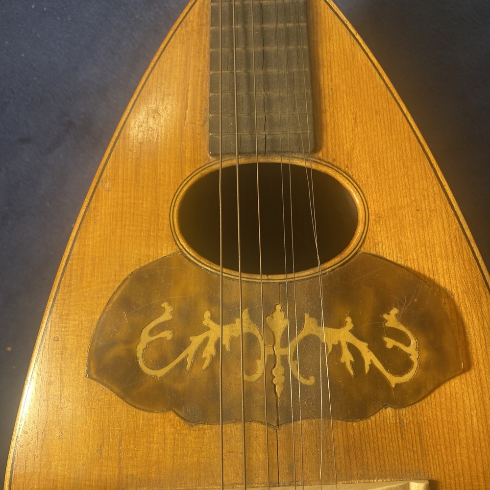 Antique Humpback Mandolin With Original Case