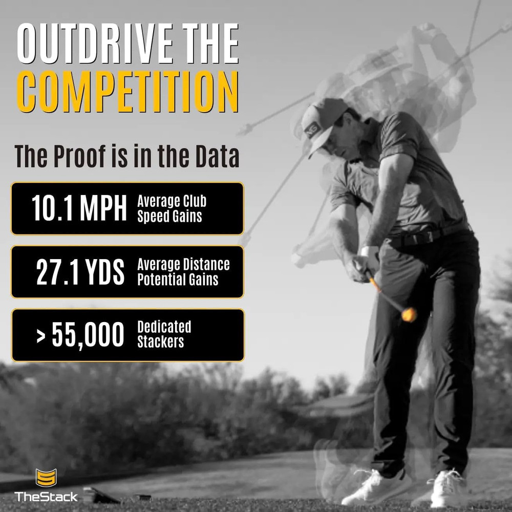 Thestack™ | Golf Swing Speed Trainer | Weighted Golf Training Aid | Golf Swing T