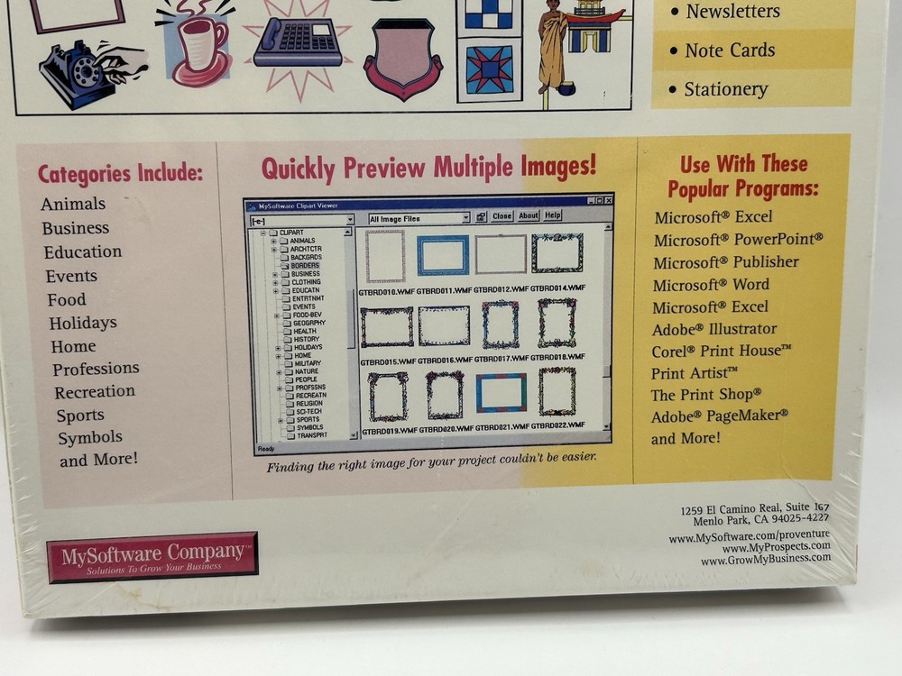 Border Art Windows PC software CIB NEW vintage Computer Software