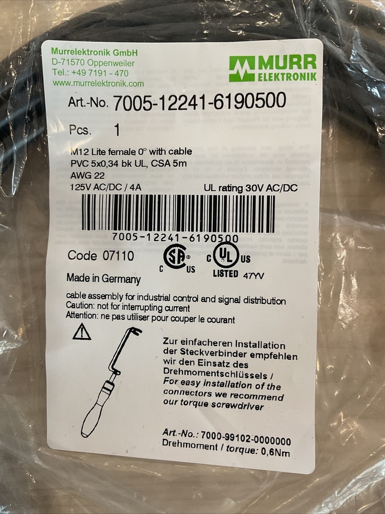 Murr 7005-12241-6190500 Kabel
