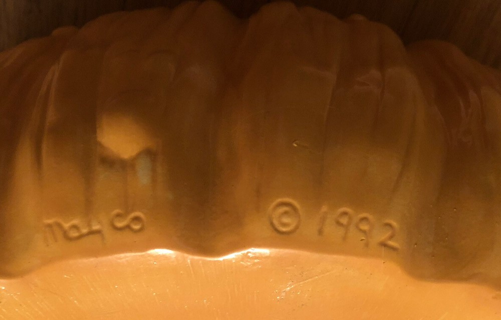 ceramic pumpkin vintage mayco