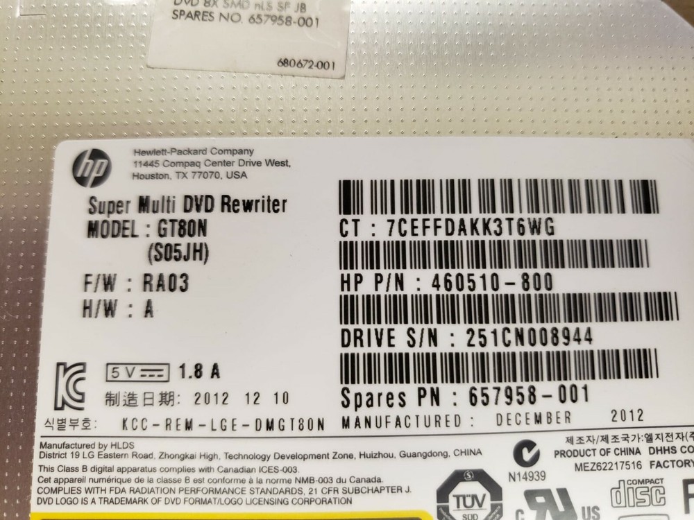 Phillips & Lite-on DVD/CD RW Internal Laptop Drive