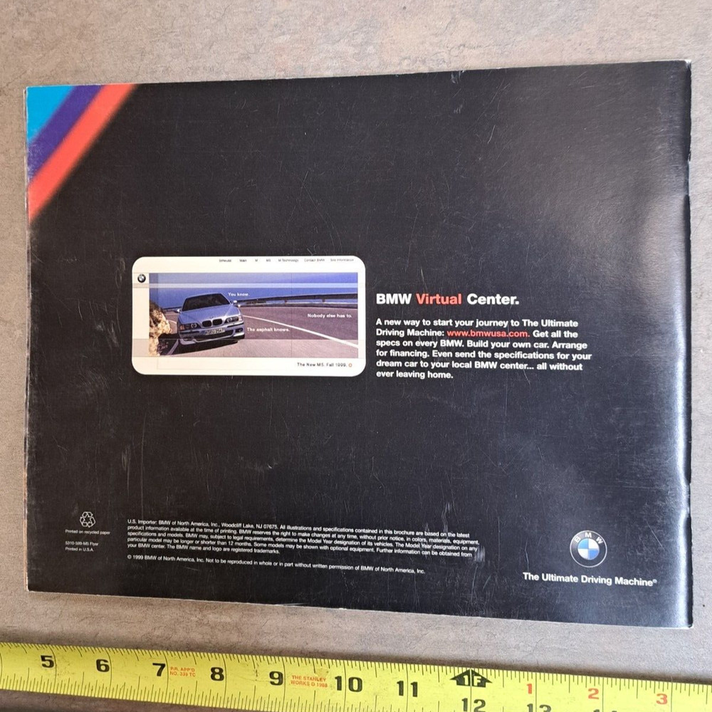 1999 BMW M5 Sales Brochure