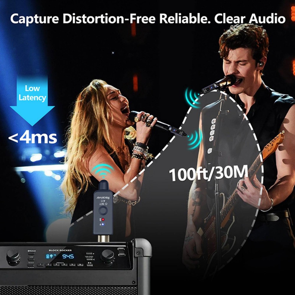 1set Wireless Microphone Transmitter&Receiver Ultra-Low Latency Transmission