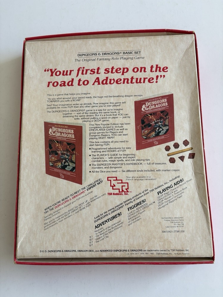 Dungeons and Dragons Basic Rules Set TSR 1983