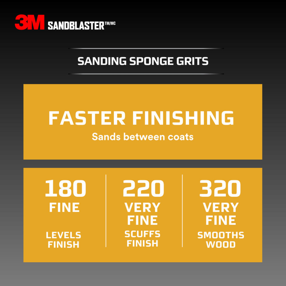3M Sandblaster Advanced Sanding Sponge: 220-grit / fine