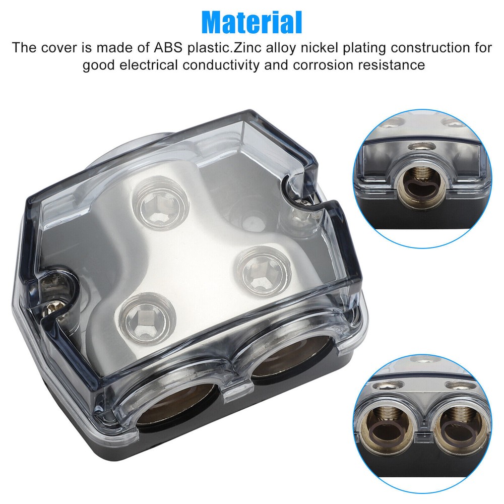 2pcs 0 Gauge Input 0 Gauge Output Distribution Block for Amplifiers