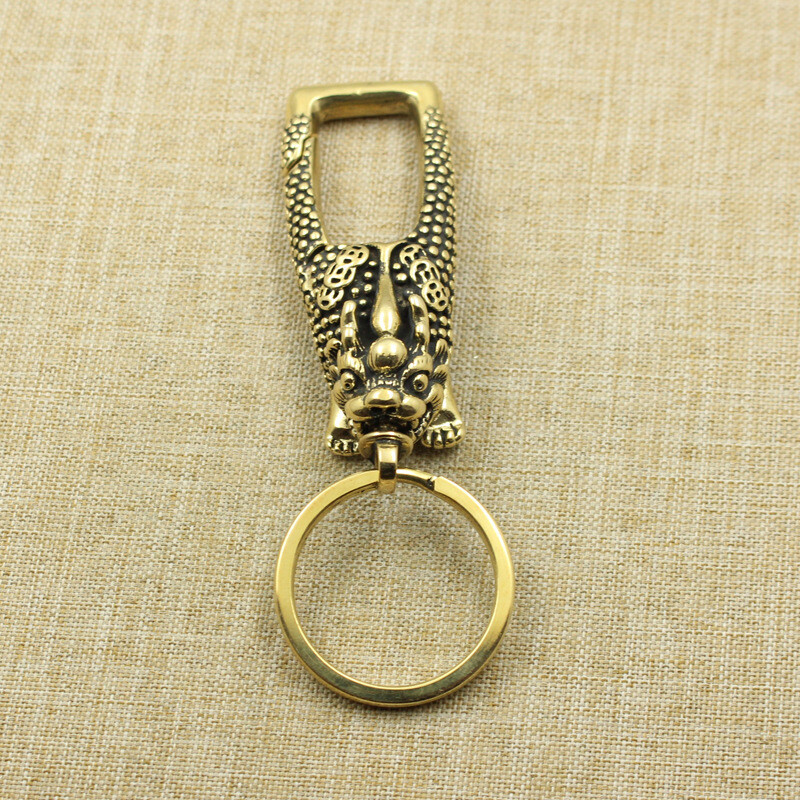 Solid Brass Keychains Keyrings Pants Clip Bag Wallet Hook Key Chain Holder