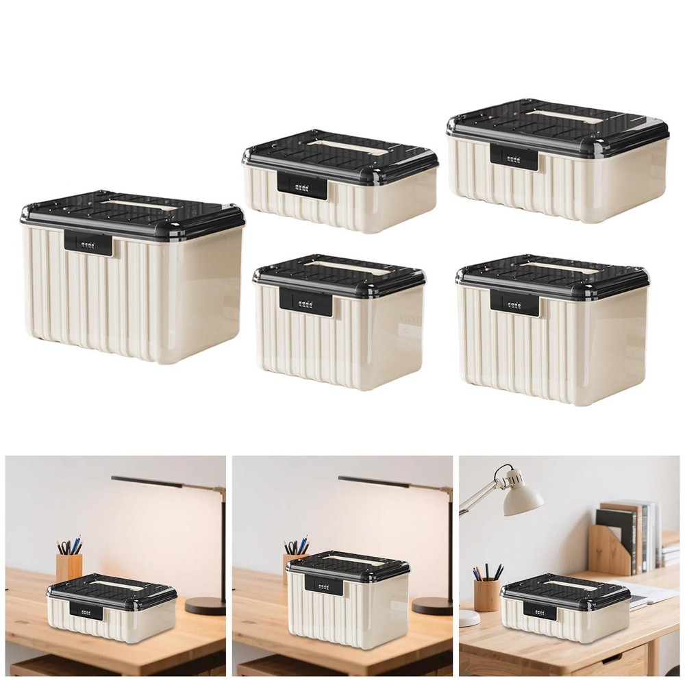 Lockable Storage Container Bin Garage Organizer Box Stackable Office Home