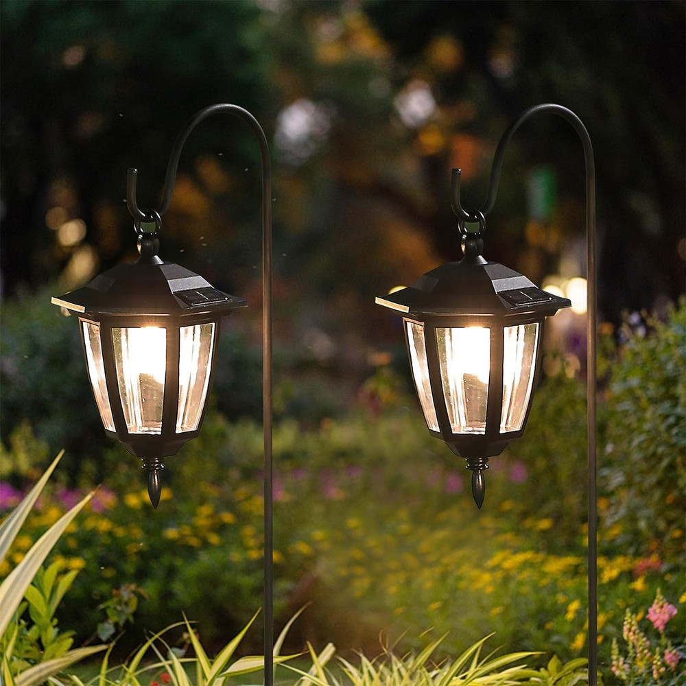 Dynaming 2 Pack Solar Hanging Lights 38" Hooks
