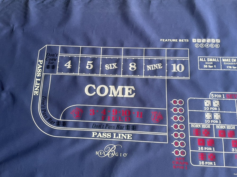 FULL-SIZE, Uncut, Brand New craps table layout