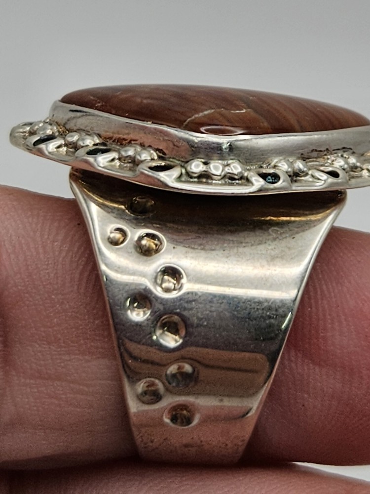 Jay King DTR Sterling Silver Natural Stone Ring Size 10