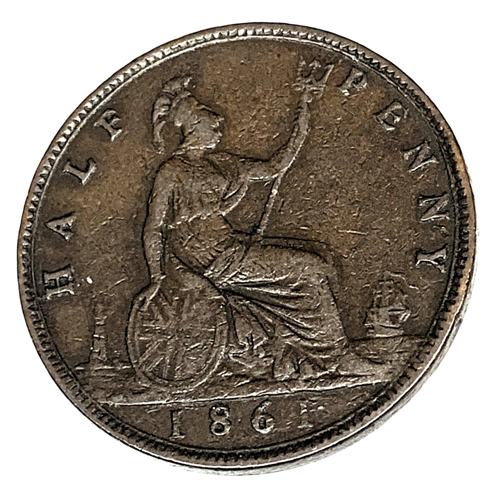 # C2252    GREAT BRITAIN     COIN,     HALF  PENNY    1861