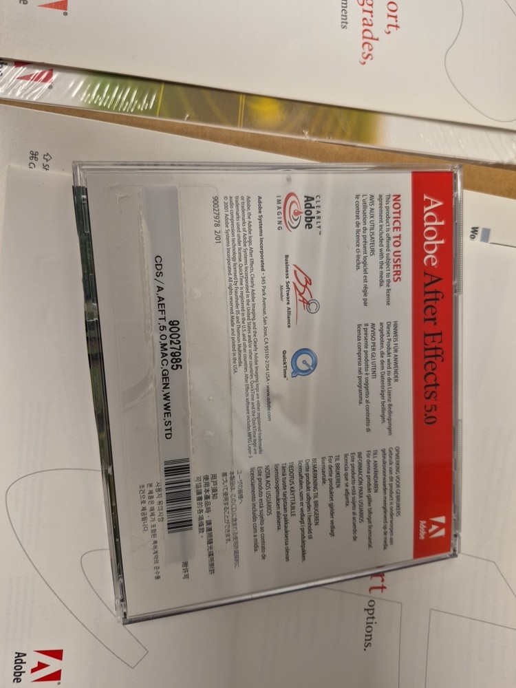 Adobe After Effects 5.0 & 5.5 Software Apple Macintosh w/ User Manuals & Plugin!