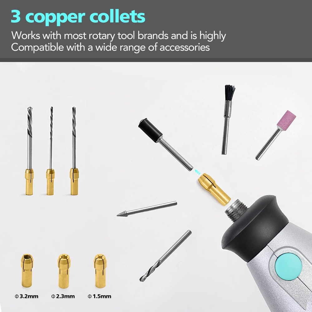 XSSIVE 160W Rotary Tool Kit with 195pcs Accessories, Variable Speed, Corded E...