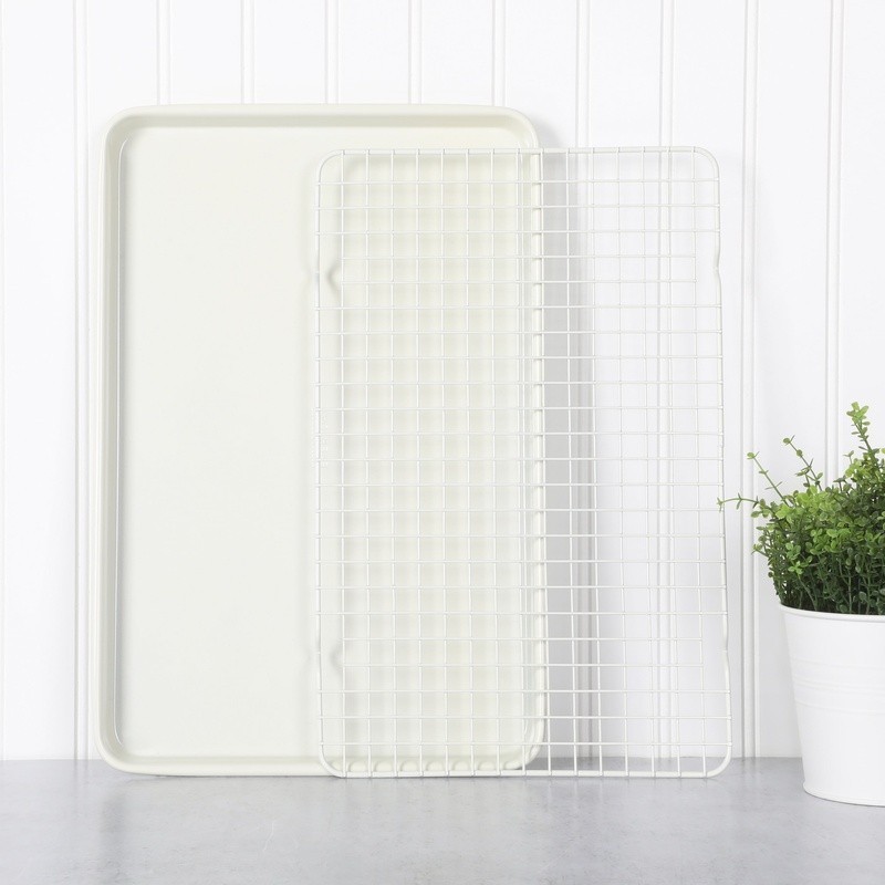 Large Non-Stick Carbon Steel Cookie Rack Baking Cooling Grid Kitchen Accessory