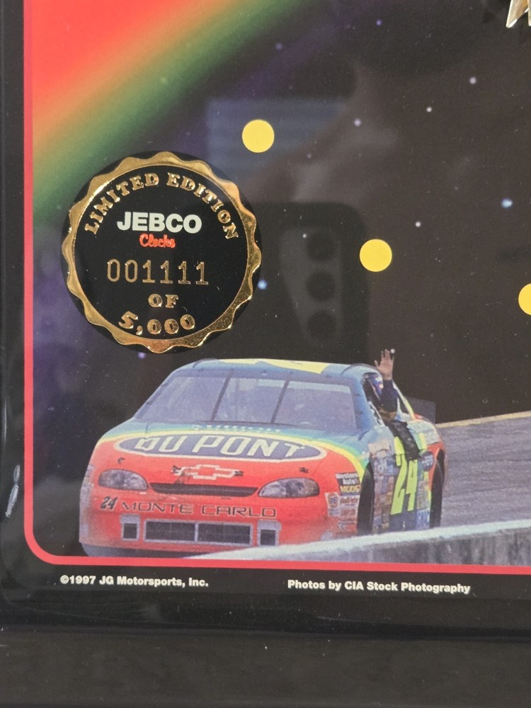 Jeff Gordon Wall Clock Jebco Winston Cup Million