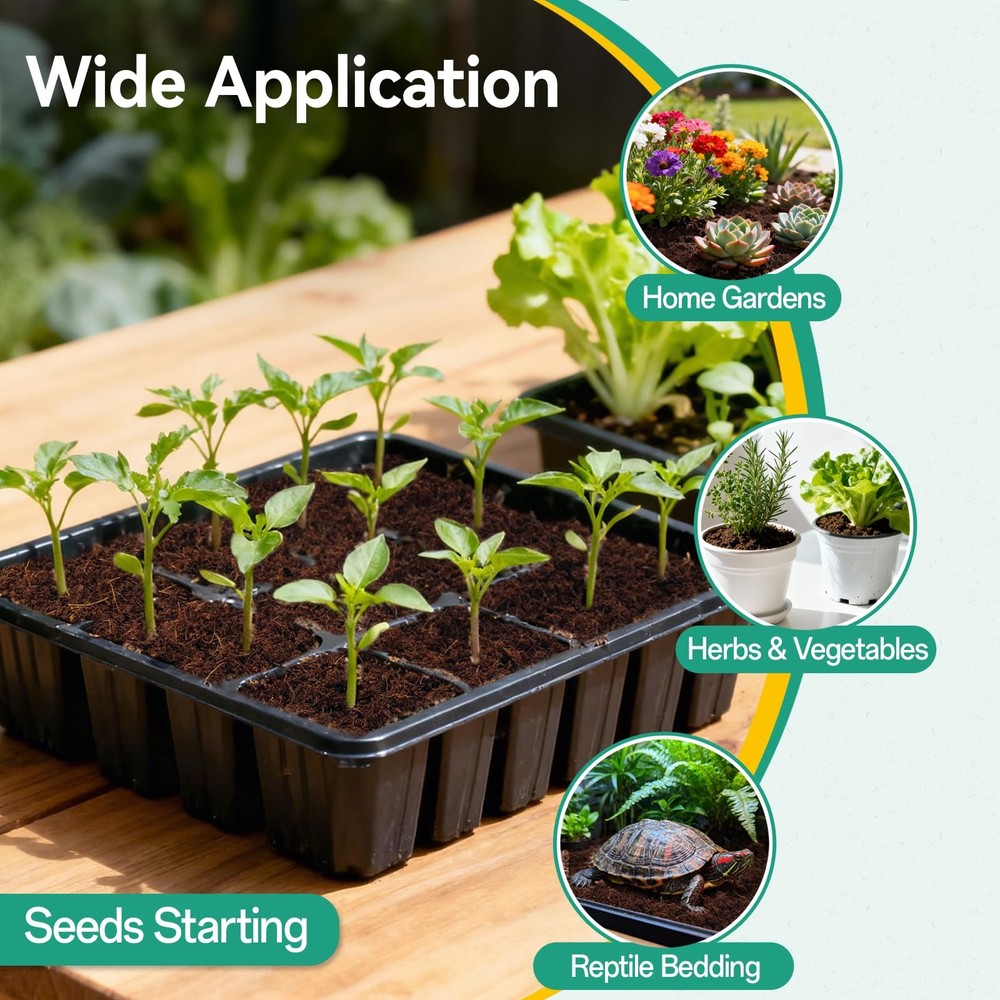 50Pcs Organic Coco Coir Pellets for Seed Starter, Compressed Coconut