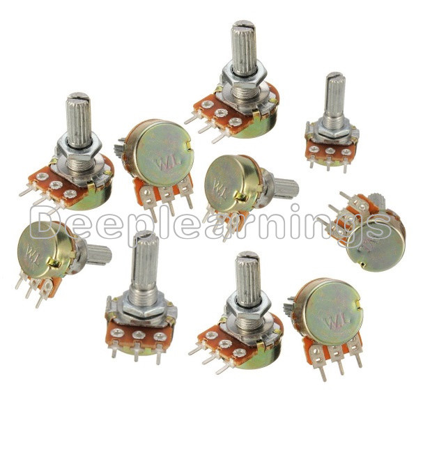 2PCS 5K Ohm B5K Linear Rotary Taper Potentiome​ter